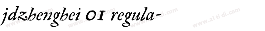 jdzhenghei 01 regula字体转换